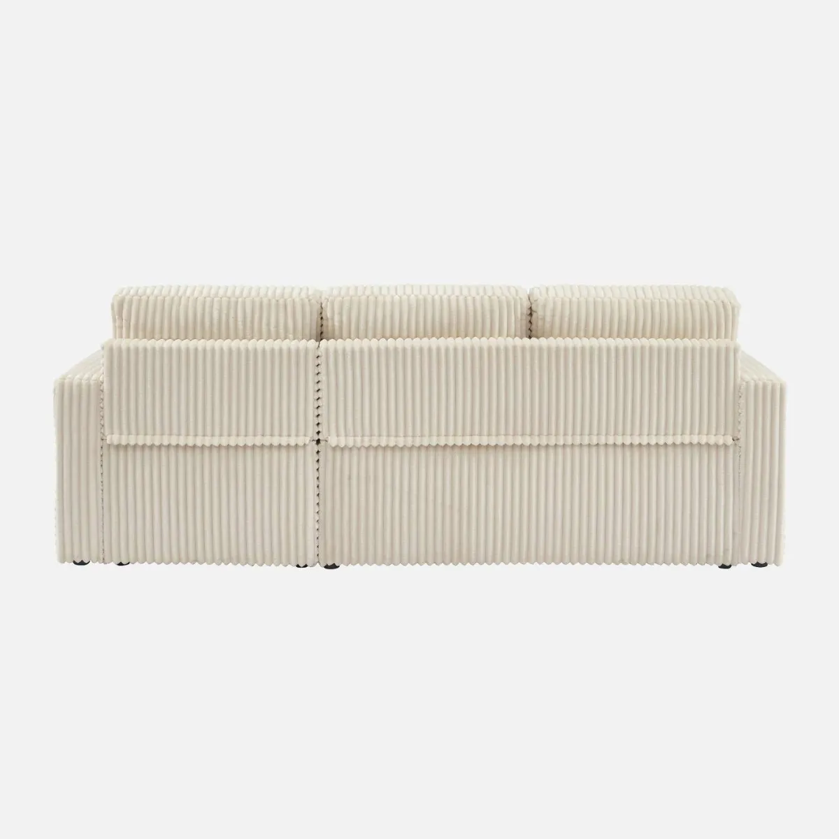 sweeek Divano letto reversibile effetto pelliccia a coste, 3 posti