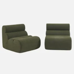 Divano modulare bouclé, 2 posti