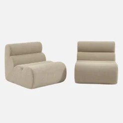 Divano modulare bouclé, 2 posti