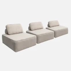 Divano modulare in bouclé, 3 posti
