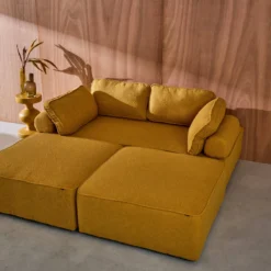 sweeek Divano modulare in bouclé, 4 posti