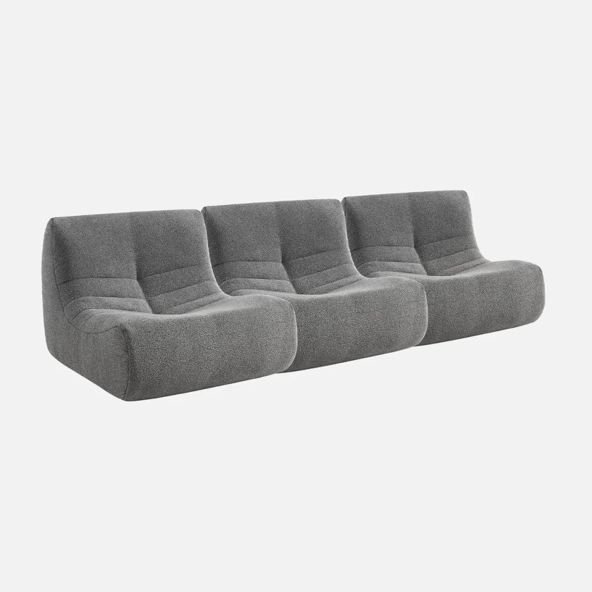 sweeek Divano modulare in bouclé, 3 posti