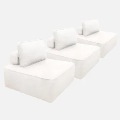 sweeek Divano modulare in bouclé, 3 posti