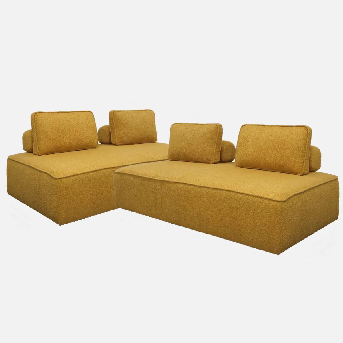 sweeek Divano modulare in bouclé, 4 posti