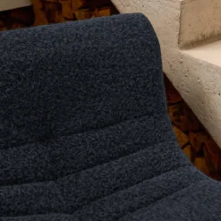 Divano modulare tessuto effetto alpaca, 2 posti