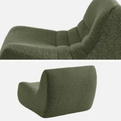 Divano modulare tessuto effetto alpaca, 2 posti