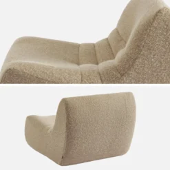 sweeek Divano modulare tessuto effetto alpaca, 2 posti
