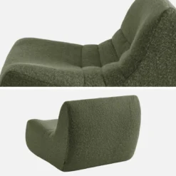 sweeek Divano modulare tessuto effetto alpaca, 3 posti