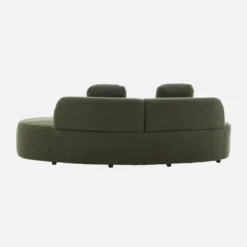 Divano virgola organico in bouclé, 3 posti