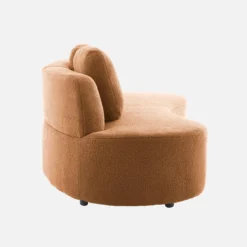sweeek Divano virgola organico in bouclé, 3 posti