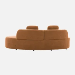 sweeek Divano virgola organico in bouclé, 3 posti