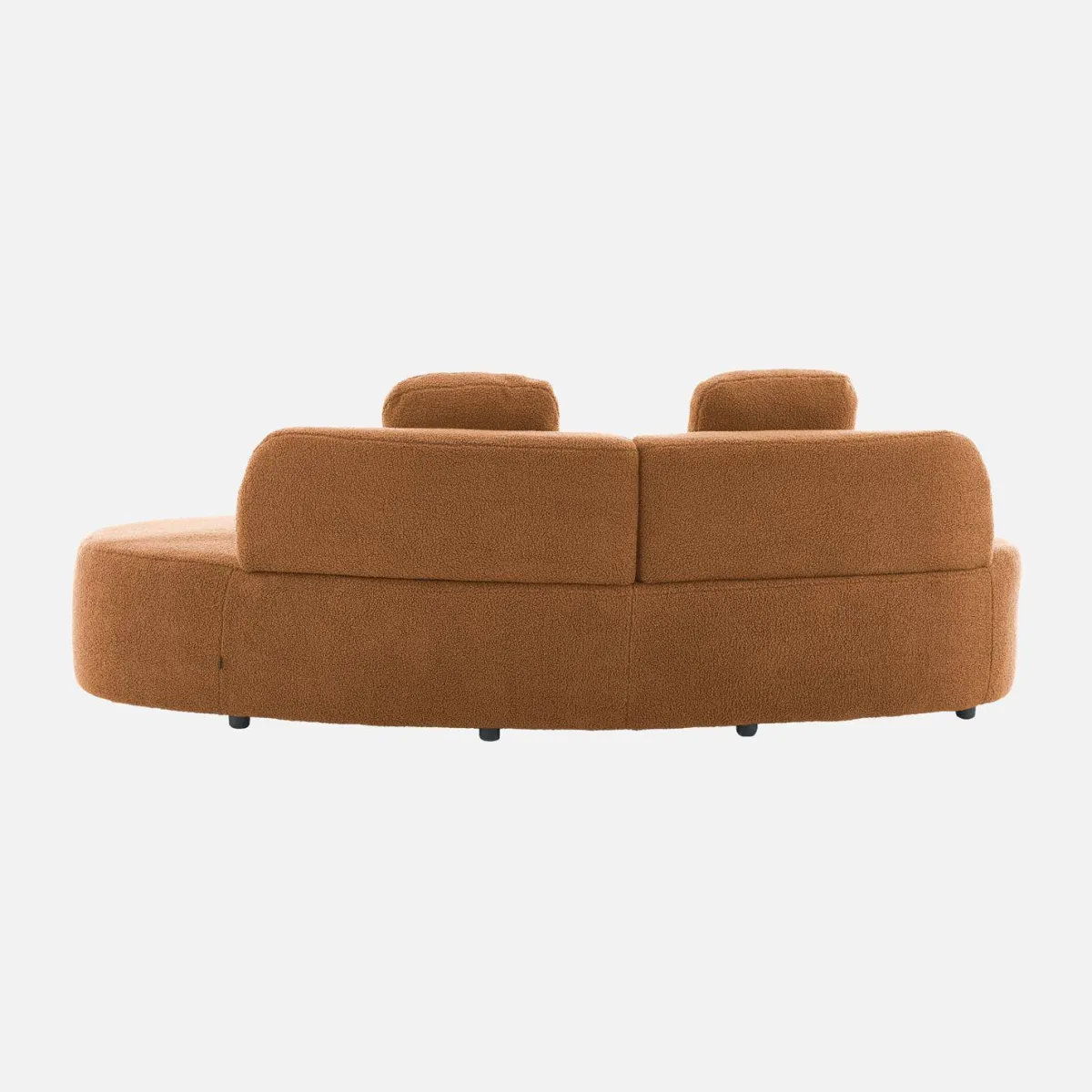 sweeek Divano virgola organico in bouclé, 3 posti