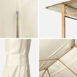 Gazebo da giardino per eventi in alluminio con tende scorrevoli, 3x4m