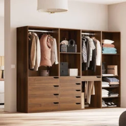 sweeek Kit armadio modulare decorazione legno 4 elementi