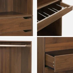 sweeek Kit armadio modulare decorazione legno 4 elementi