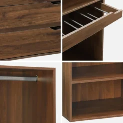 sweeek Kit guardaroba modulare decorazione legno 3 elementi