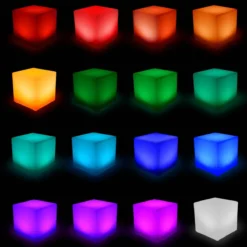 sweeek Lampada a cubo LED colore bianco con batteria ricaricabile