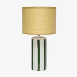 sweeek Lampada da tavolo in ceramica per interni con effetto rattan, 44cm