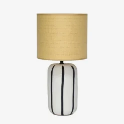 sweeek Lampada da tavolo in ceramica per interni con effetto rattan, 41cm