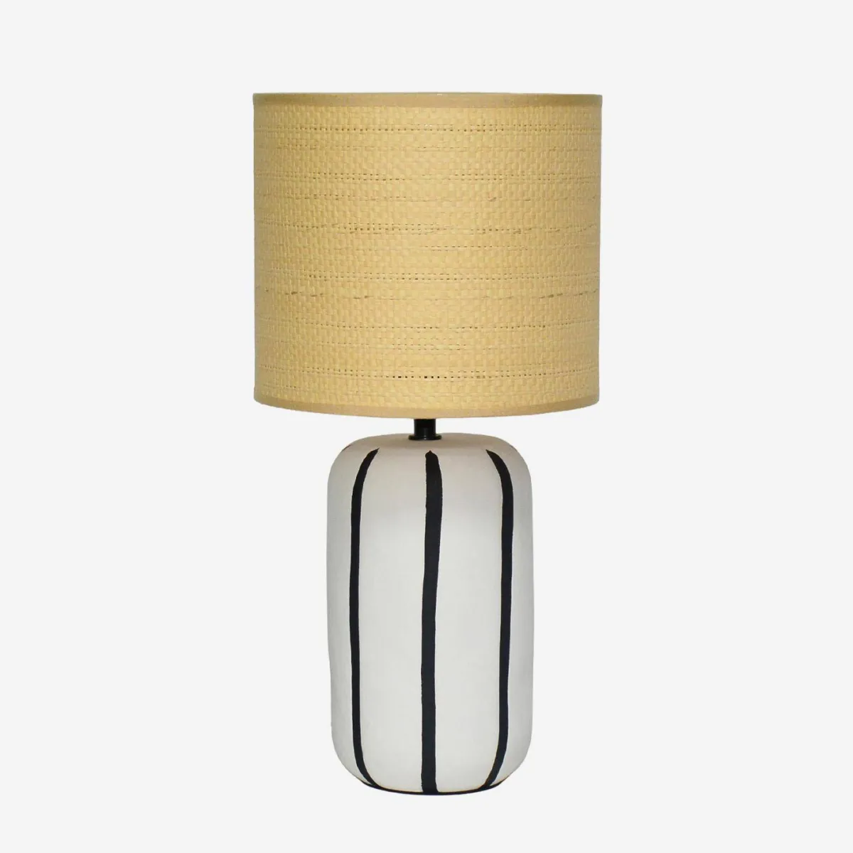 sweeek Lampada da tavolo in ceramica per interni con effetto rattan, 41cm