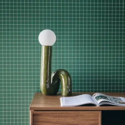 sweeek Lampada da tavolo in design organico ceramica smaltata, 45cm