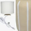 sweeek Lampada da tavolo interna in ceramica con paralume bouclé, 41cm