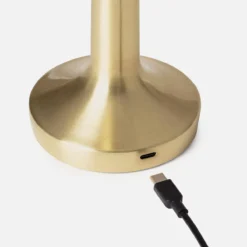sweeek Lampada da tavolo interna LED metallo dorato, 9cm