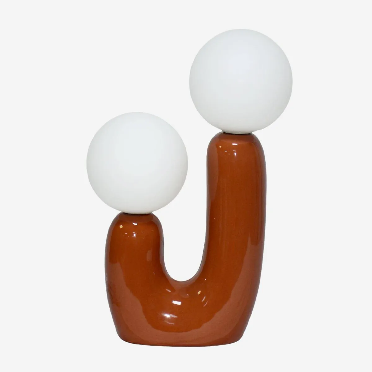 sweeek Lampada da tavolo organica ceramica e vetro, 31cm