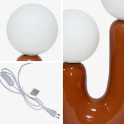 sweeek Lampada da tavolo organica ceramica e vetro, 31cm