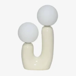 Lampada da tavolo organica ceramica e vetro, 31cm