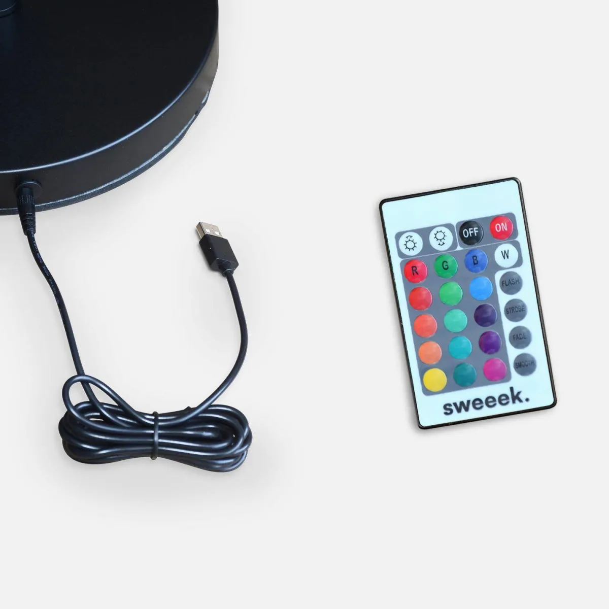 sweeek Lampada da terra colore bianco con batteria ricaricabile
