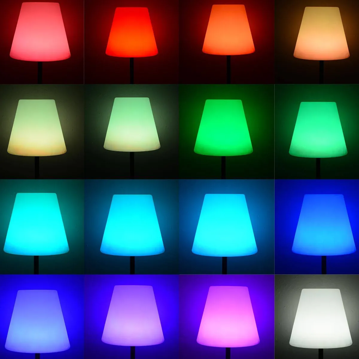 sweeek Lampada da terra colore bianco con batteria ricaricabile