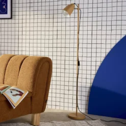 Lampada da terra per interni in metallo, 145cm