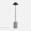 sweeek Lampada da terra per interno in metallo con base a scacchi, Ø31cm