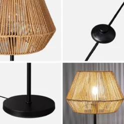 sweeek Lampada effetto rattan, 150cm
