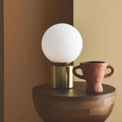 sweeek Lampada in metallo e vetro, 25cm