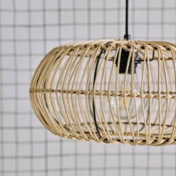 sweeek Lampadario interno rattan naturale H 170cm