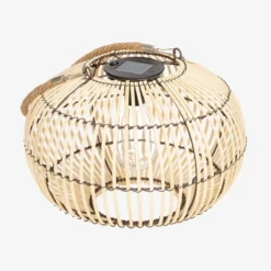 sweeek Lampada solare LED in rattan, 31.5cm
