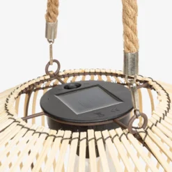 sweeek Lampada solare LED in rattan, 31.5cm
