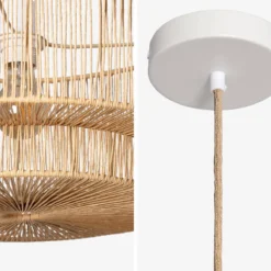sweeek Lampada sospensione interna effetto rattan, 50cm