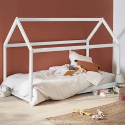 sweeek Letto a capanna per bambini in pino, compresa la rete a doghe