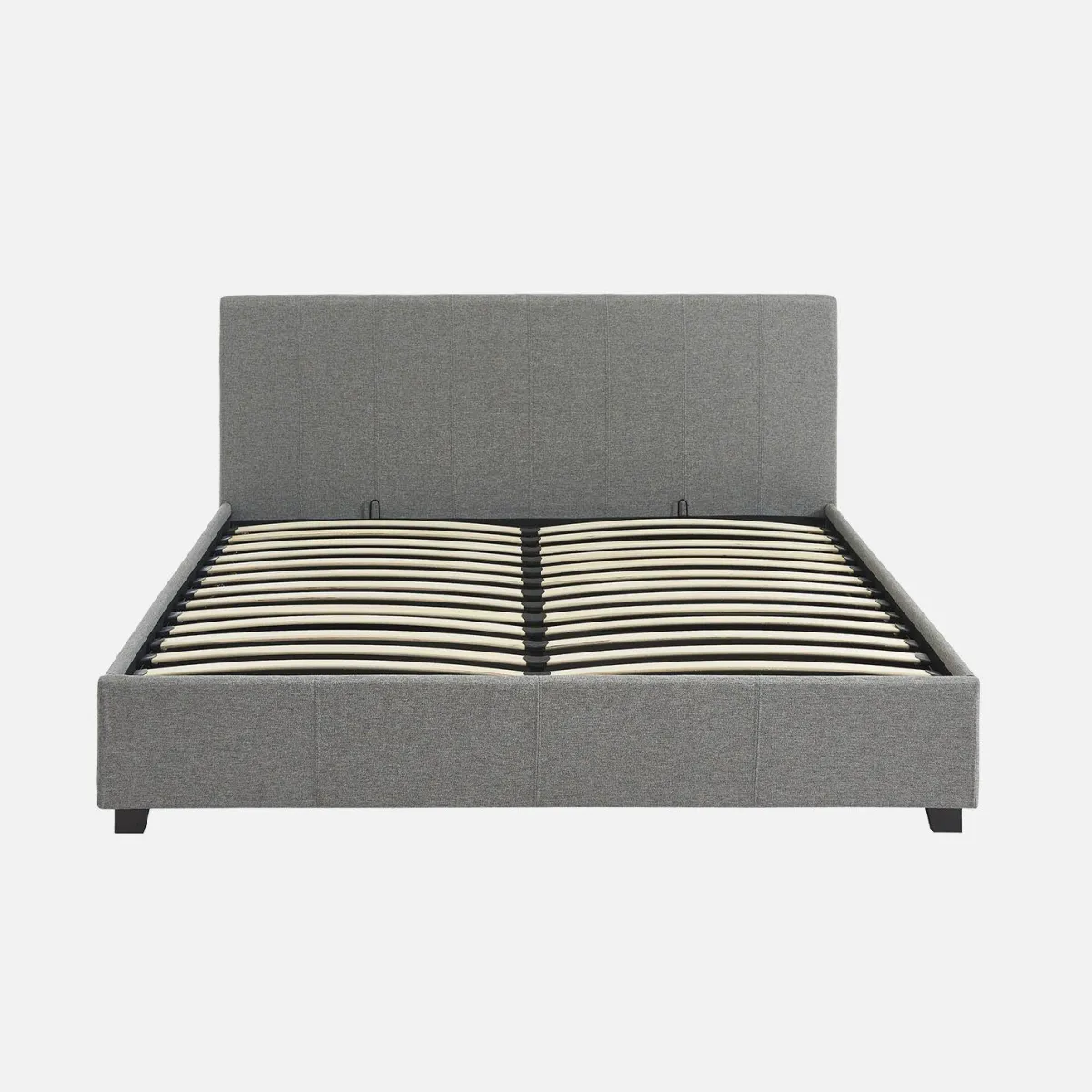 sweeek Letto a cassettone con rete a doghe e testiera, 160x200cm