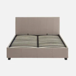 sweeek Letto a cassettone con rete a doghe e testiera, 140x190cm