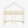 sweeek Letto a soppalco per bambini cabina 190cm in pino naturale