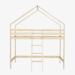 sweeek Letto a soppalco per bambini cabina 190cm in pino naturale