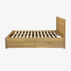 sweeek Letto con rete a doghe e testiera 160x200cm + 4 cassetti