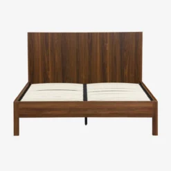 sweeek Letto con rete a doghe e testiera 140x190cm decorazione legno