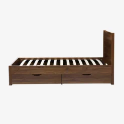 sweeek Letto con rete a doghe e testiera 90x190cm + 4 cassetti