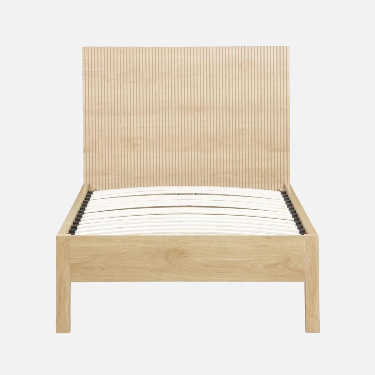 sweeek Letto con rete a doghe e testiera 90x190cm decorazione legno