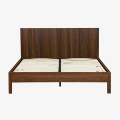 Letto con rete a doghe e testiera 160x200cm decorazione legno